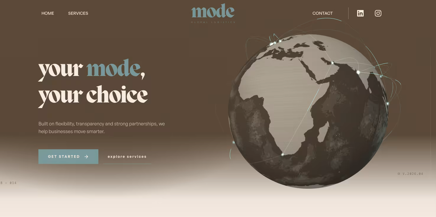 Mode Global Logistics — Web project (site, identity) by Quantum Impact, Derby